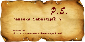 Passeka Sebestyén névjegykártya